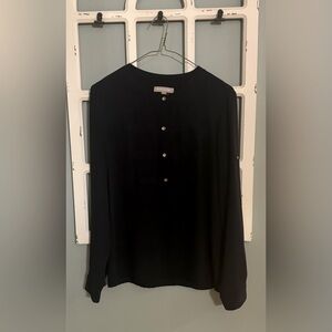 Banana Republic Navy Long Sleeve Blouse Size Small